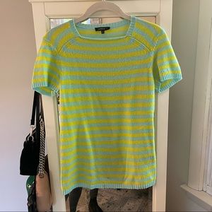 Lafayette 148 New York Striped Cashmere Sweater